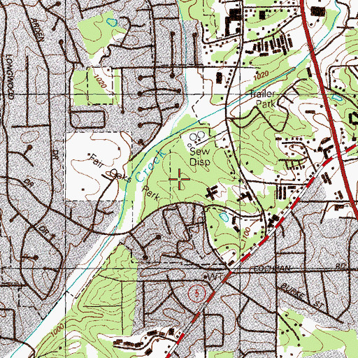 Topographic Map of Dunleith Elementary School, GA