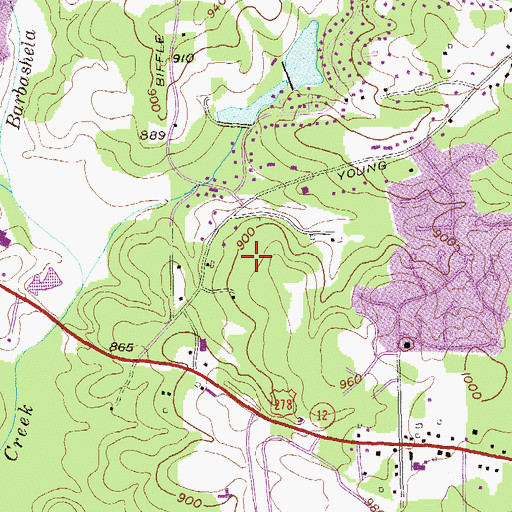 Topographic Map of Decatur Adventist Junior Academy, GA