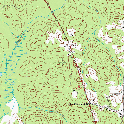 Topographic Map of Northside Elementary School, GA