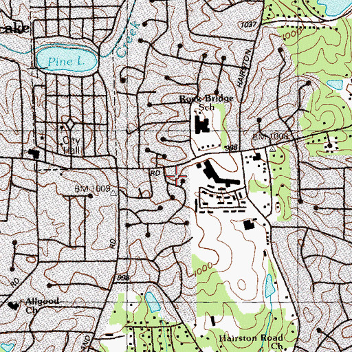 Topographic Map of Rockbridge Academy Early Learning, GA