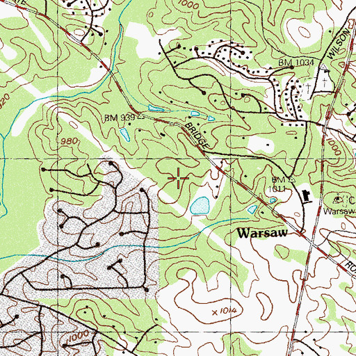 Topographic Map of State Bridge Crossing Elementary School, GA