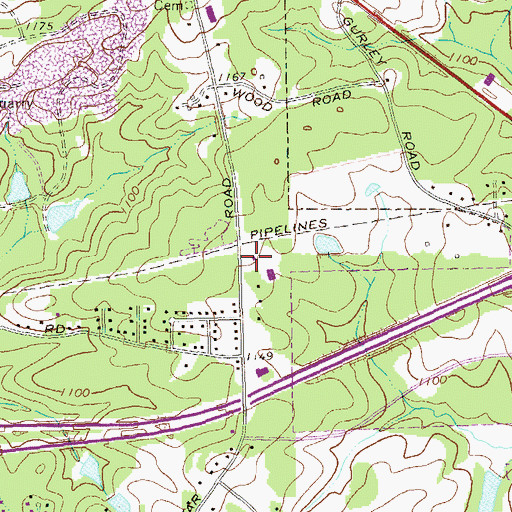 Topographic Map of Douglasville Adventist School, GA