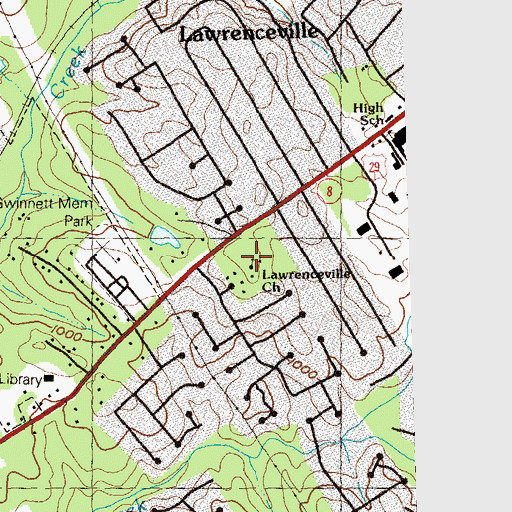 Topographic Map of Sola Fide Lutheran School, GA