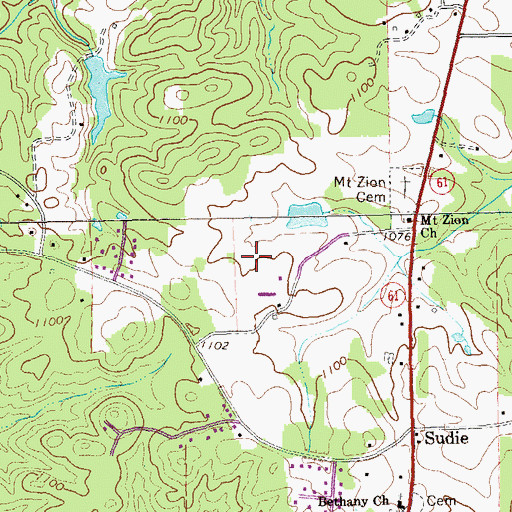 Topographic Map of Allgood Elementary School, GA