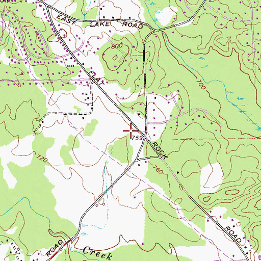Topographic Map of North Henry Academy, GA
