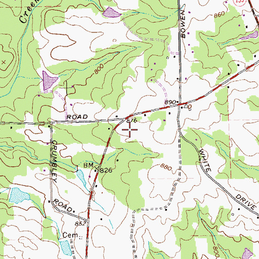 Topographic Map of Metro Heights Baptist Christian Academy, GA