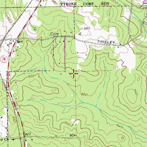 Topographic Map of Saint Paul Lutheran School, GA