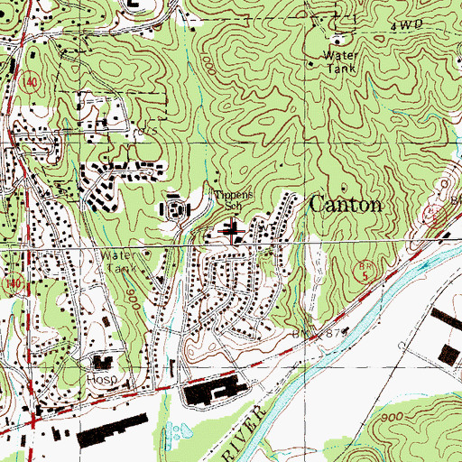 Topographic Map of Northstar at L R Tippens Education Center, GA