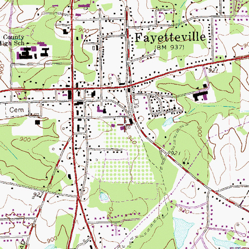 Topographic Map of Pace Christian School, GA