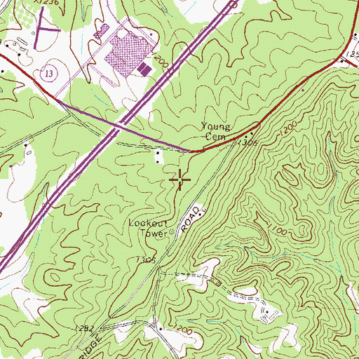 Topographic Map of C W Davis Middle School, GA