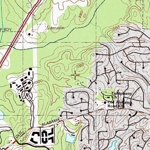 Topographic Map of Northwood Elementary School, GA
