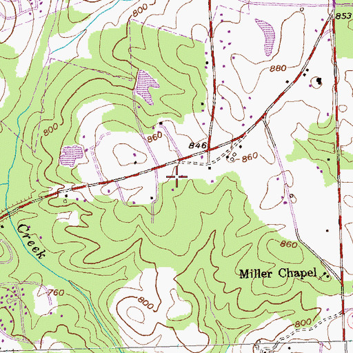 Topographic Map of Springs Academy, GA