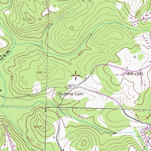 Topographic Map of Walnut Grove High School, GA