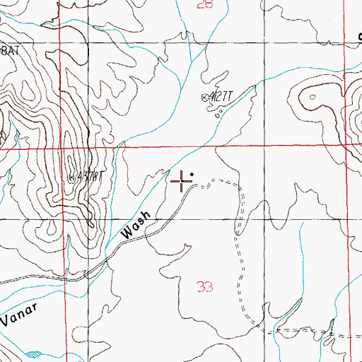 Topographic Map of Wheeler Place, AZ