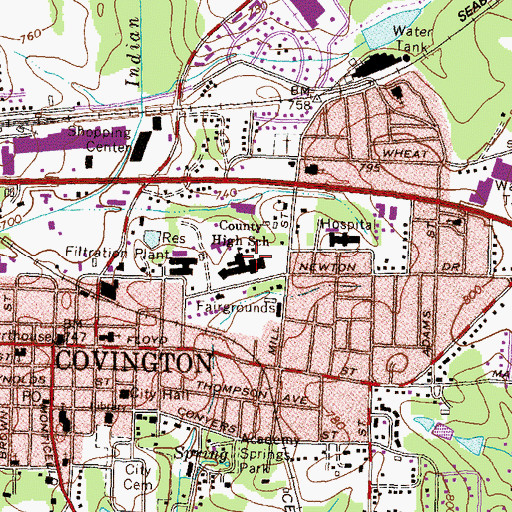 Topographic Map of Mainstay Academy, GA