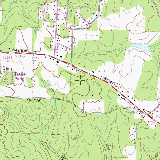 Topographic Map of Liberty Middle School, GA