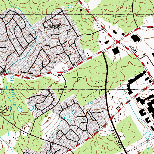 Topographic Map of Charles Brant Chesney Elementary School, GA