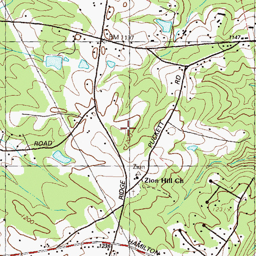 Topographic Map of Glenn C Jones Middle School, GA