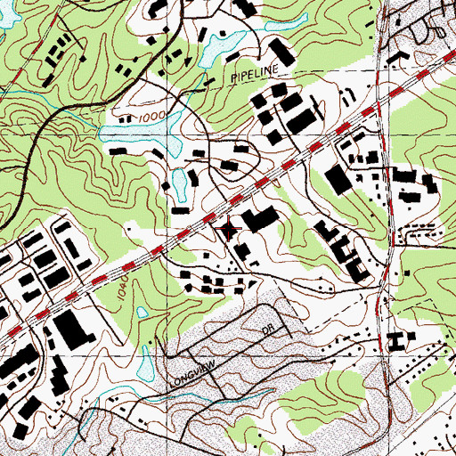 Topographic Map of New Life Academy of Excellence, GA