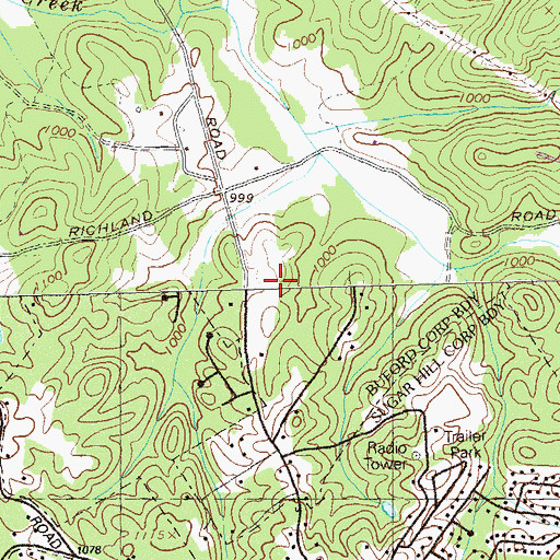 Topographic Map of Sycamore Elementary School, GA