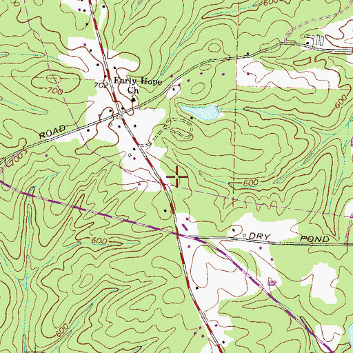 Topographic Map of Woodlees Christian Academy, GA