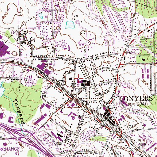 Topographic Map of Alpha Academy, GA