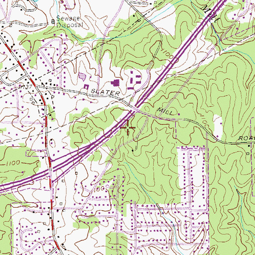 Topographic Map of Strayer University Douglasville Campus, GA
