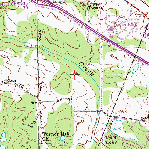 Topographic Map of Strayer University Lithonia Campus, GA