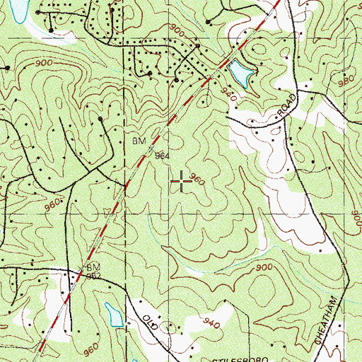 Topographic Map of Allatoona High School, GA