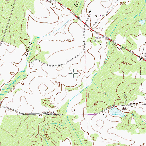 Topographic Map of Wesley Lakes Elementary School, GA