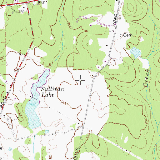 Topographic Map of White Oak Elementary School, GA