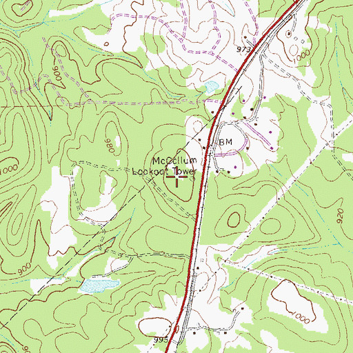 Topographic Map of Arbor Springs Elementary School, GA