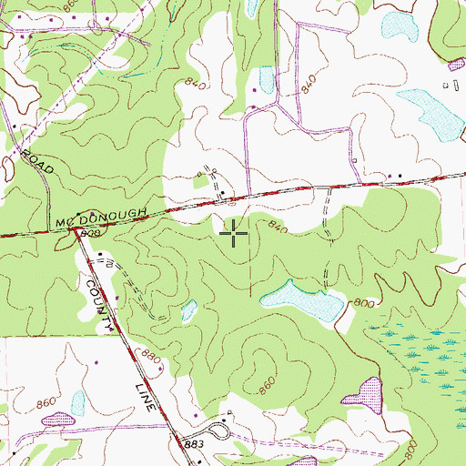 Topographic Map of Grace Christian Academy, GA