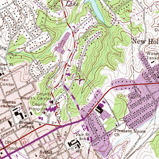 Topographic Map of Gainesville Christian School, GA