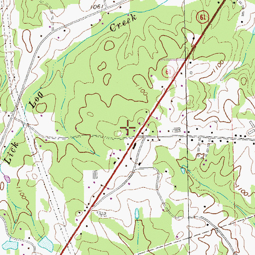 Topographic Map of Crossroads Christian Academy, GA