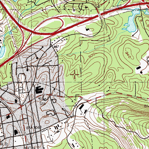 Topographic Map of Forrest Hills Christian School, GA