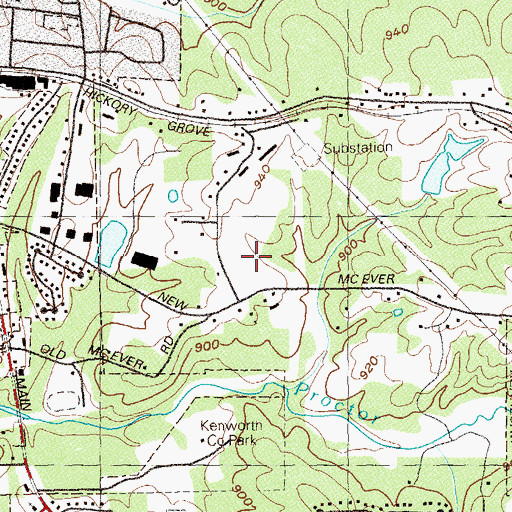 Topographic Map of Acworth Elementary School, GA