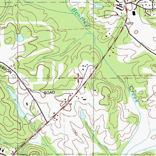 Topographic Map of Vickery Creek Elementary School, GA