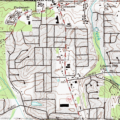 Topographic Map of Lafayette Academy, GA