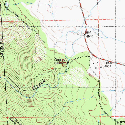 Topographic Map of Berry Creek, CA
