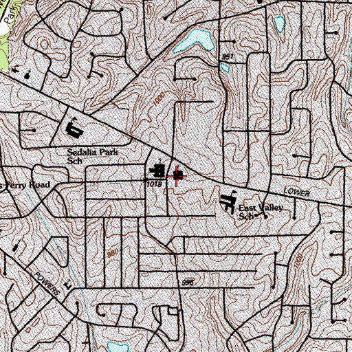 Topographic Map of Eastside Christian School, GA