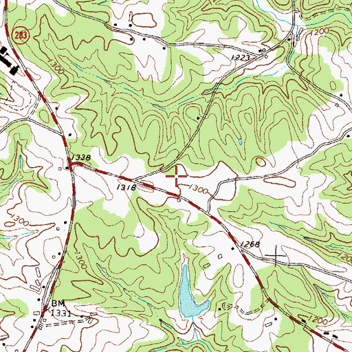 Topographic Map of Mount Vernon Elementary School, GA