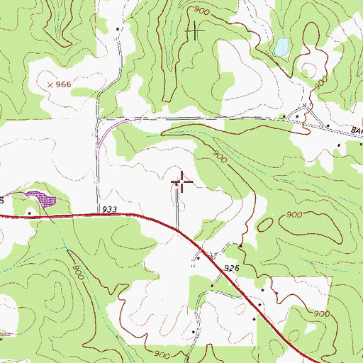 Topographic Map of Thomas Crossroads Elementary School, GA