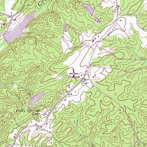 Topographic Map of Holly Springs Elementary School, GA