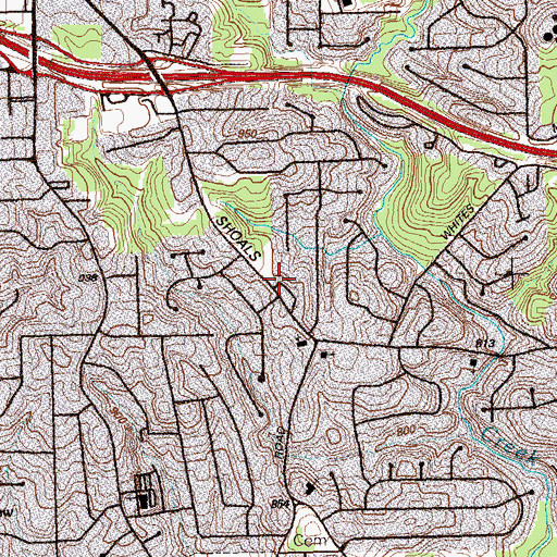 Topographic Map of Cambridge Academy, GA