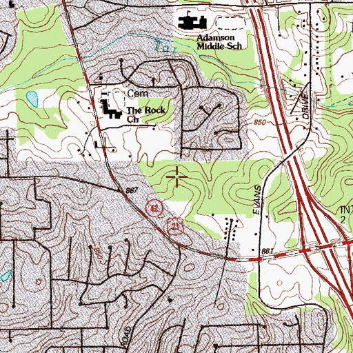 Topographic Map of Roberta T Smith Elementary School, GA