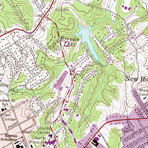 Topographic Map of Good Shepard Lutheran School, GA