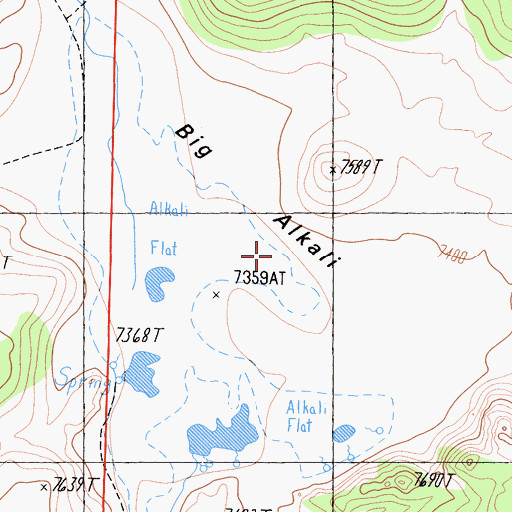 Topographic Map of Big Alkali, CA