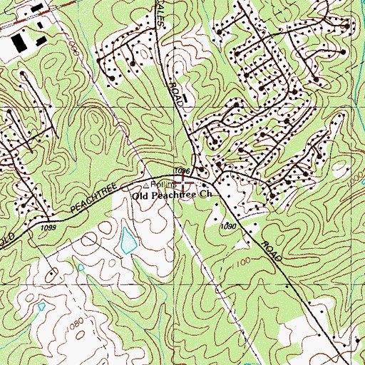 Topographic Map of Duluth Montessori School Sugarloaf Campus, GA