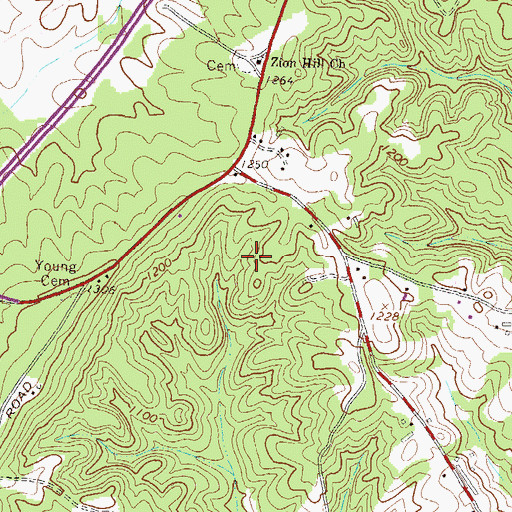 Topographic Map of Martin Elementary School, GA